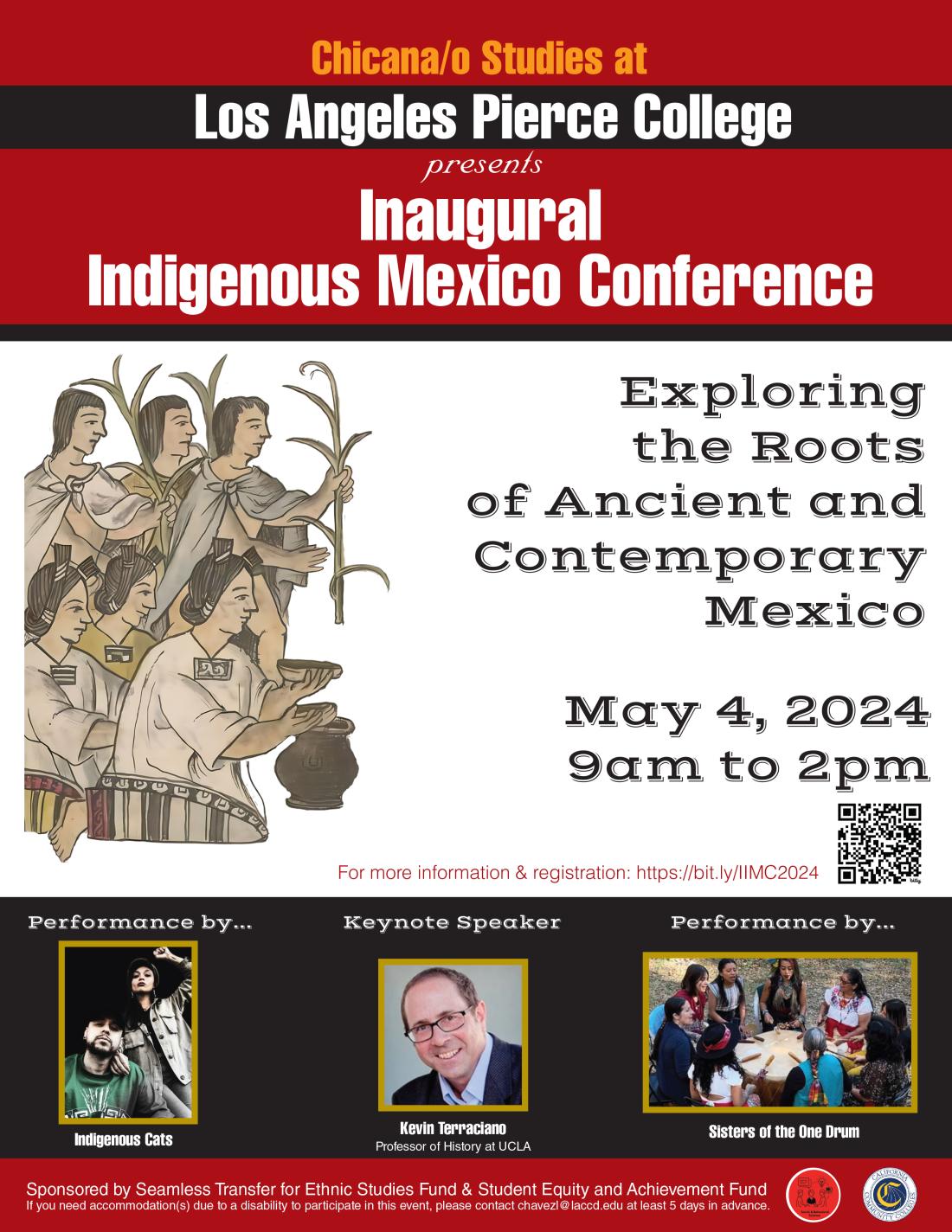 flyer advertising the Pierce College Inaugural Indigenous Mexico Conference