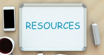Resources written on white board