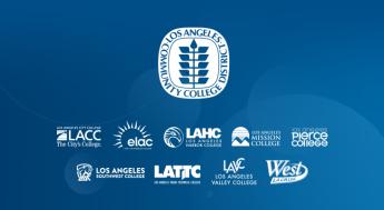 Logo lockup  of the Los Angeles Community College District and its nine colleges.