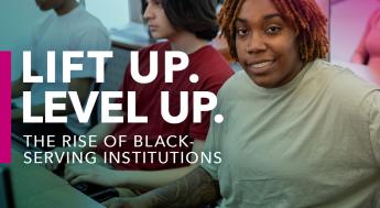 Students and text about Black Student Success Week