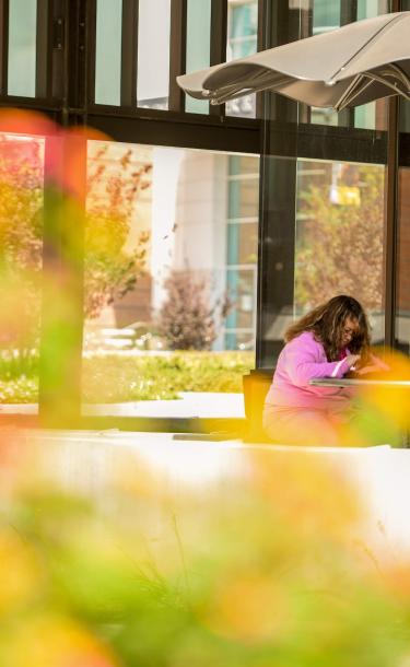 Students Sitting Outside