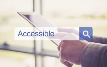Search engine displaying accessible as search
