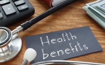 Card displaying Health Benefits on a desktop