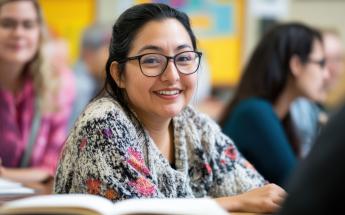 Adult learners in a classroom