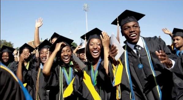 Students Celebrating at Graduation Event