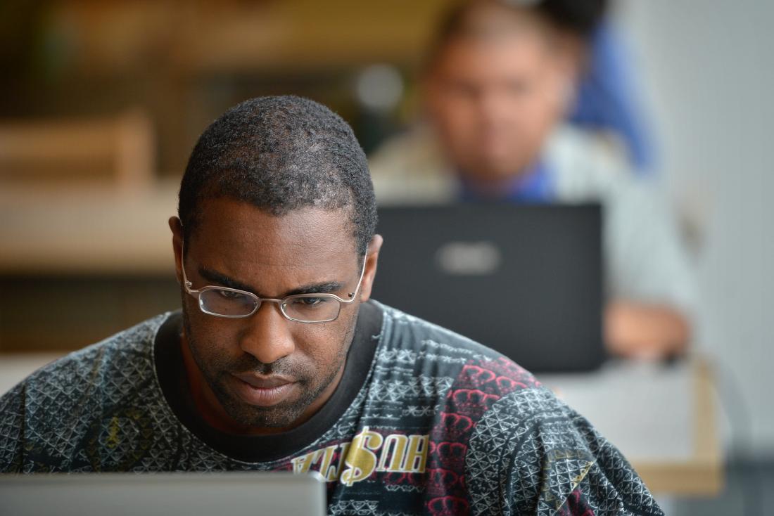 Student at Computer Lab