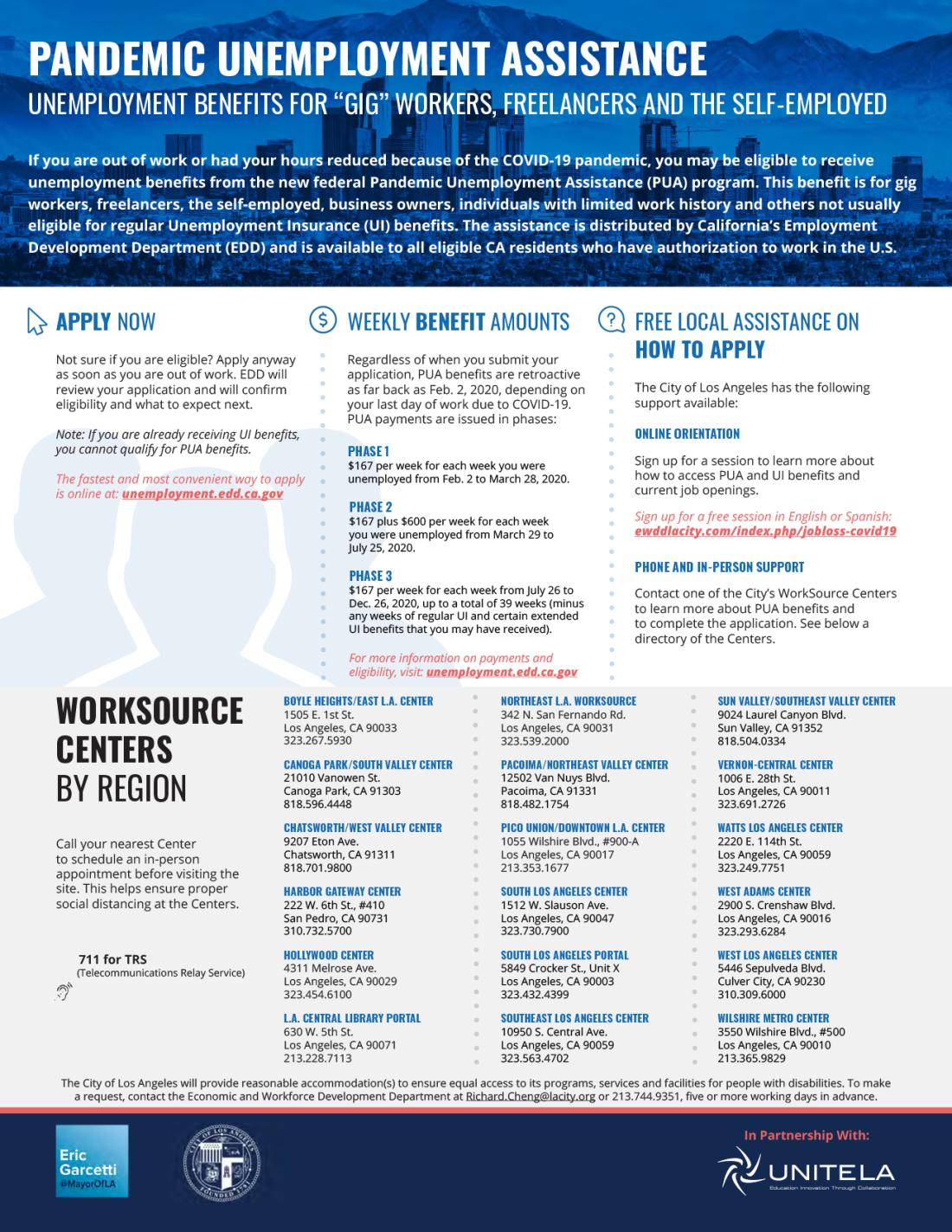 Pandemic Unemployment Assistance Flyer