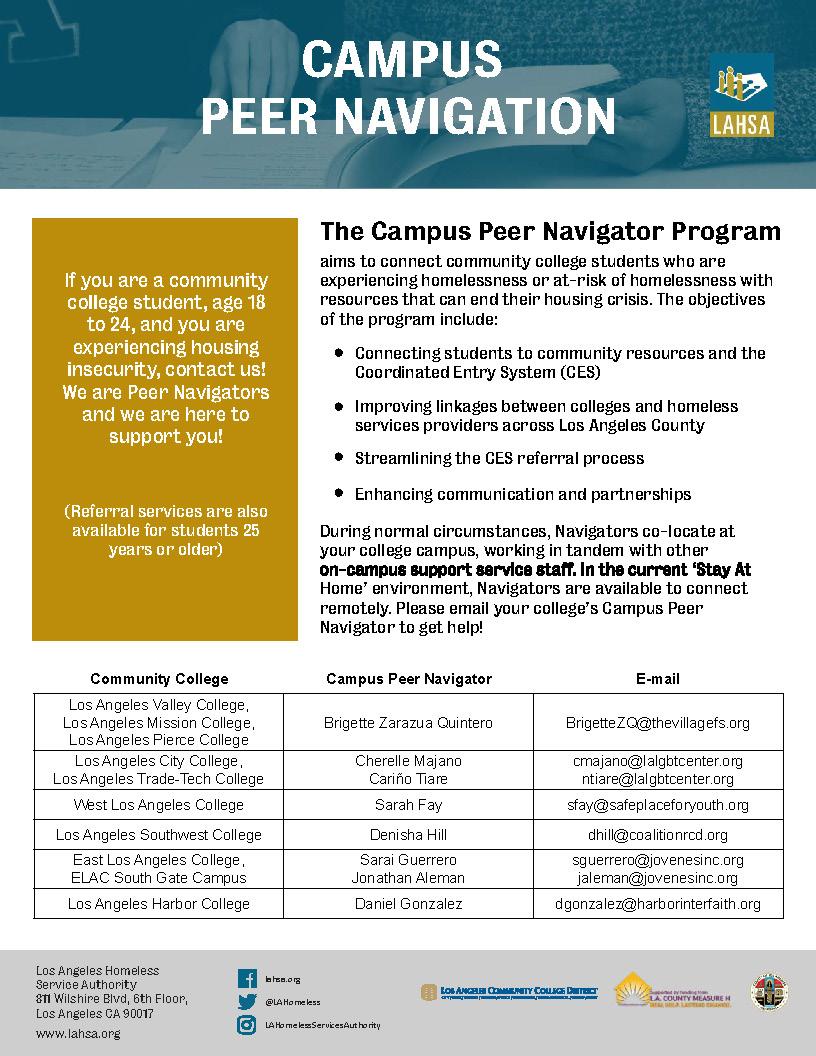 Campus Peer Navigator Flyer