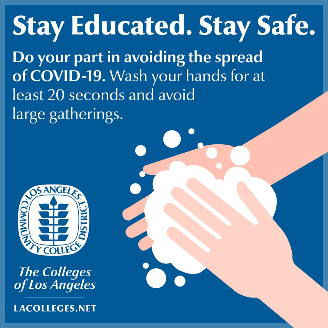 LACCD Stay Educated Banner