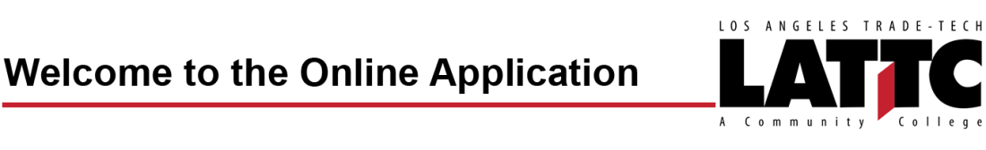 Welcome to the Online Application LATTC Banner