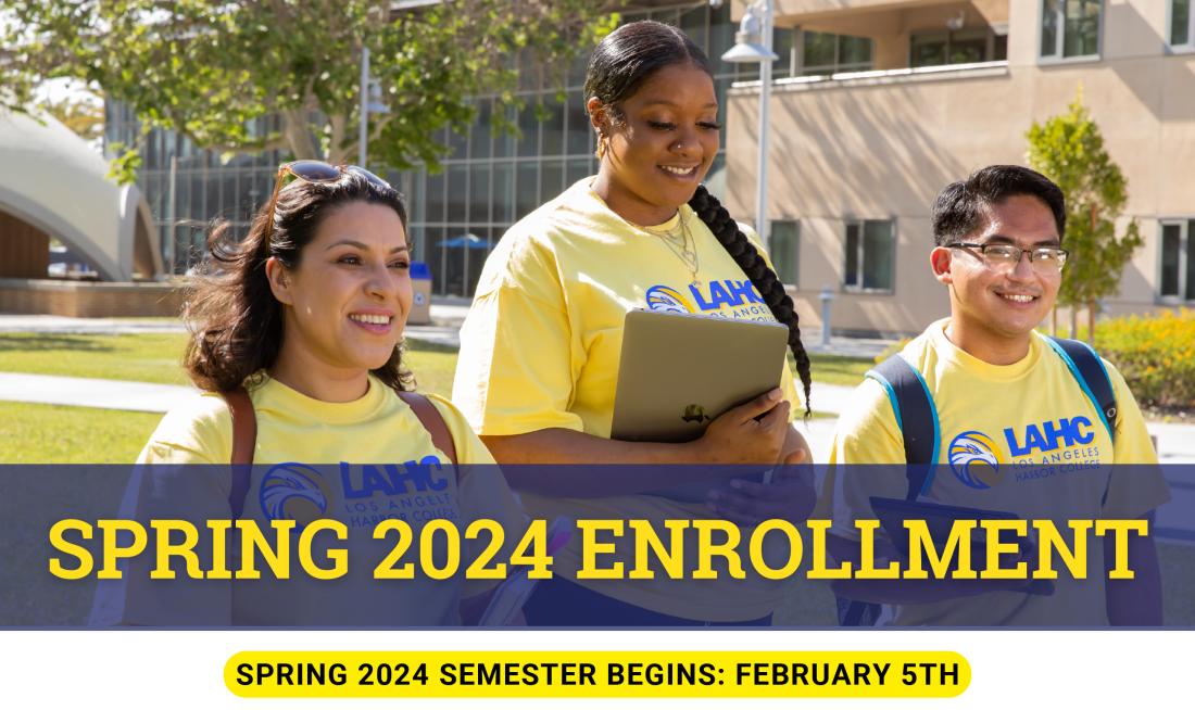 LAHC Spring 2024 Enrollment banner