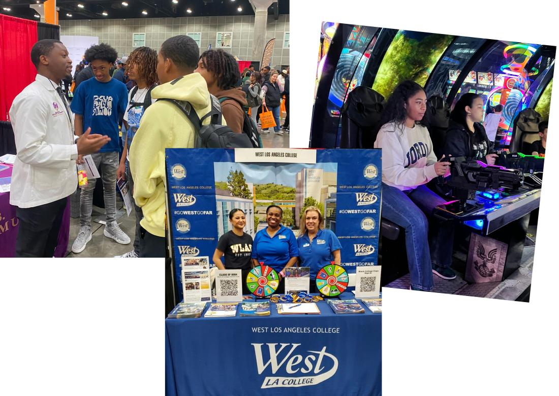 Upward Bound students and WLAC Outreach staff at Black College Expo and Dave & Busters