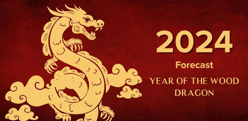 Drawing of dragon in honor of Lunar New Year 2024