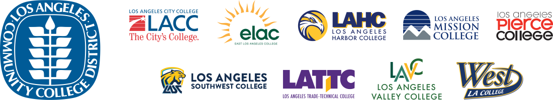 Los Angeles Community College District and all nine colleges logos