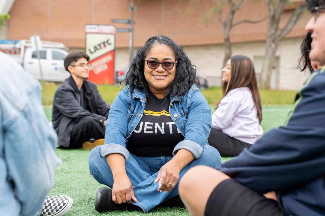 Carolina with her Puente classmates earlier this Spring