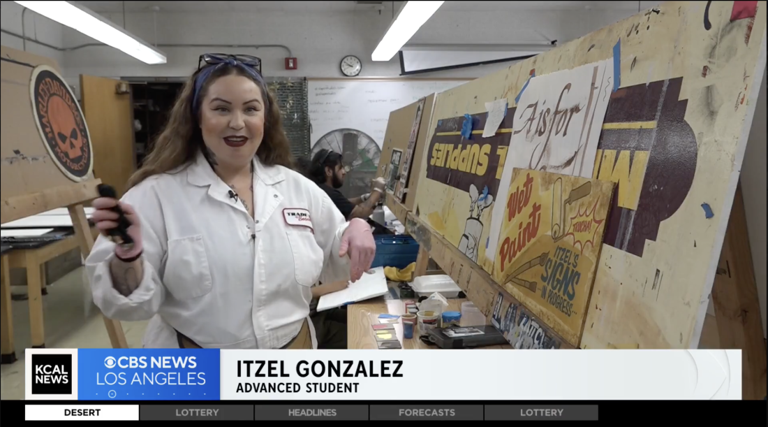 Itzel Gonzales Advance LATTC Sign Graphics Student