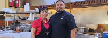 Chef Art Luna (right) with his aunt Fidencia Renteria