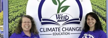 Vered Mirmovitch (left) and Jo Tavares infront of WLAC Climate Change Center
