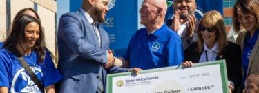 Asm. Isaac Bryan shakes hands with Dr. James Limbaugh