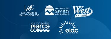 Five Campuses  logos. LAVC, LAMC, WLAC, ELAC, LAPC