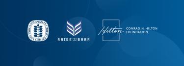 LACCD, Raise the Bar, and Hilton Conrad N. Hilton Foundation logos