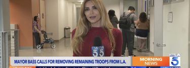 Screen print of KTLA news report
