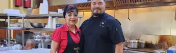 Chef Art Luna (right) with his aunt Fidencia Renteria