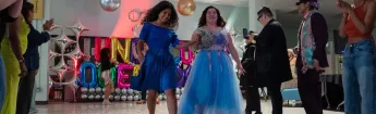 Students at Los Angeles Valley College show off their outfits at the “Undocuqueer Quinceañera”