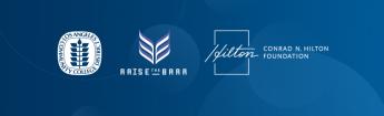 LACCD, Raise the Bar, and Hilton Conrad N. Hilton Foundation logos